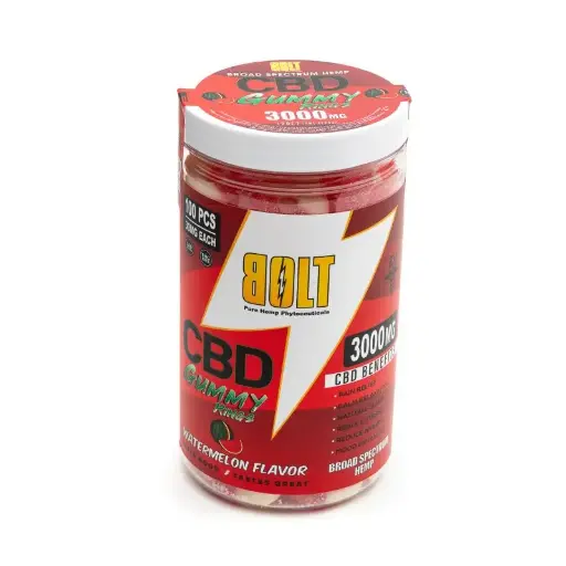 BOLT Gummy 3000MG Jar - Watermelon Rings